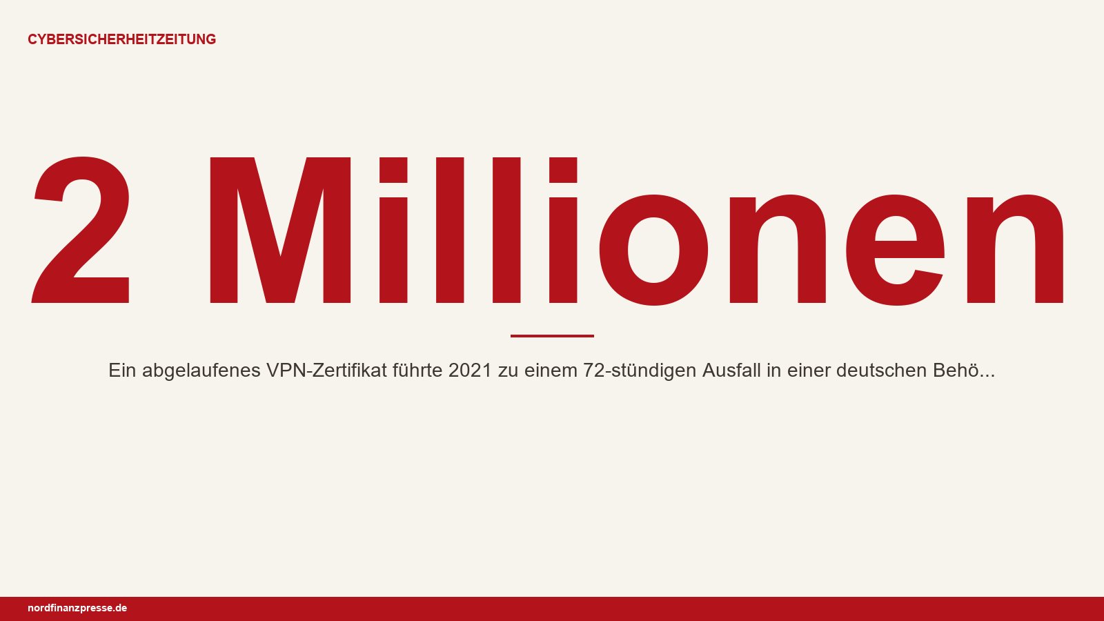 VPN-Zertifikat legte Behörde lahm