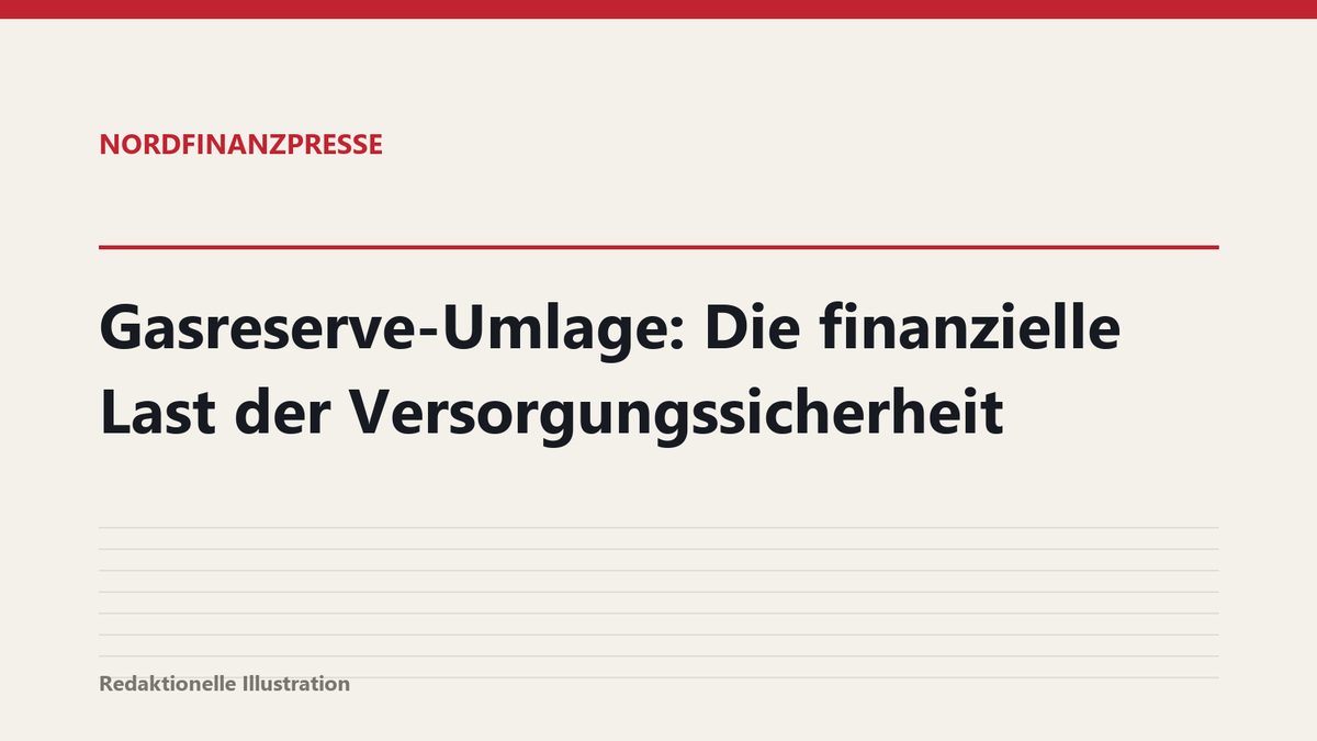 Gasreserve-Umlage: Die finanzielle Last der Versorgungssicherheit