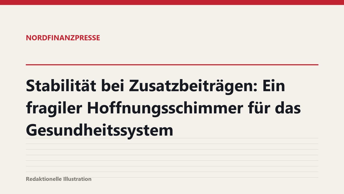 Stabilität bei Zusatzbeiträgen: Ein fragiler Hoffnungsschimmer für das Gesundheitssystem