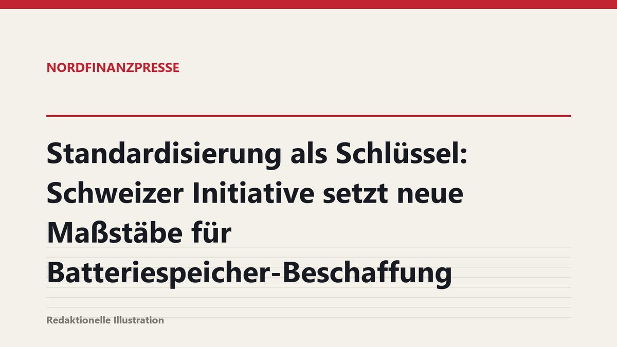 Standardisierung als Schlüssel: Schweizer Initiative setzt neue Maßstäbe für Batteriespeicher-Beschaffung